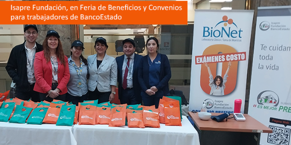 Isapre Fundación, en Feria de Beneficios y Convenios para trabajadores de BancoEstado.