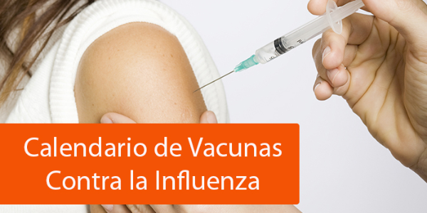 Calendario de vacunas contra la influenza