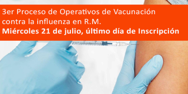 3er Proceso de Operativos de Vacunación contra la influenza en R.M.