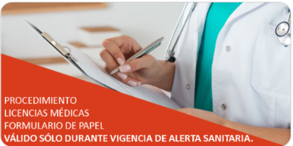 Recordamos Procedimiento Licencias Médicas Formulario de Papel, Válido Solo Durante Vigencia de Alerta Sanitaria