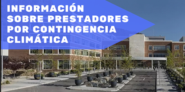 Información sobre prestadores por contingencia climática