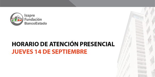 Horario de atención presencial el día 14 de septiembre en R.M.