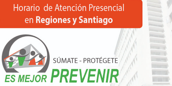 Horario de Atención Presencial en Regiones y Santiago