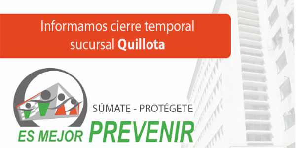 Cierre temporal sucursal Quillota