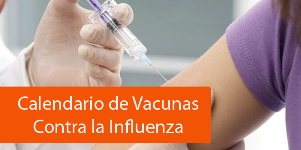 Calendario de vacunas contra la influenza