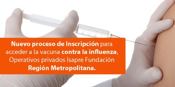 Nuevo proceso de inscripción Vacuna Contra la Influenza en R.M.